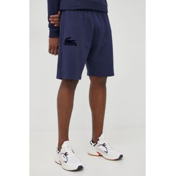 Lacoste pantaloni scurti barbati, culoarea albastru marin, melanj Lacoste pantaloni scurti barbati, culoarea albastru marin, melanj