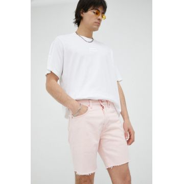 Levi's pantaloni scurti jeans barbati, culoarea roz Levi's pantaloni scurti jeans barbati, culoarea roz