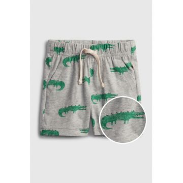 Pantaloni scurti de bumbac organic cu talie ajustabila Pantaloni scurti de bumbac organic cu talie ajustabila