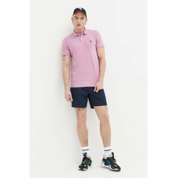 Abercrombie & Fitch pantaloni scurti barbati, culoarea albastru marin