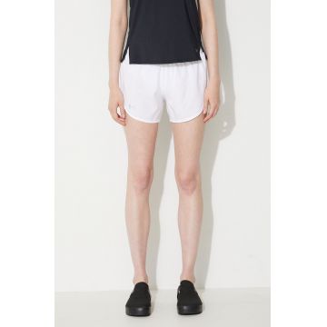 Under Armour pantaloni scurți de alergare Fly By Elite culoarea verde, neted, medium waist 1369766-593