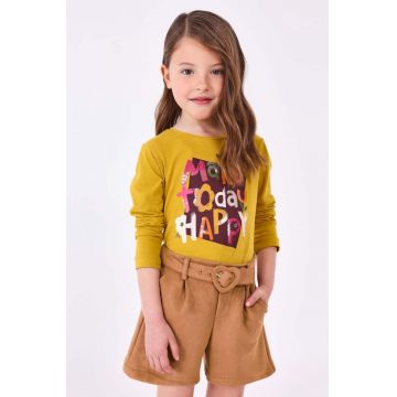 Mayoral pantaloni scurti copii culoarea bej, neted