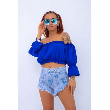 Blugi Scurti Dama 2420-457 Albastru | Fashion