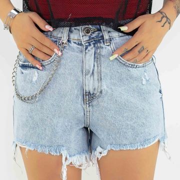Blugi Scurti Dama 50442 Albastru | Mina