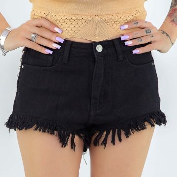 Blugi Scurti Dama JDG-F100 Negru | Farfallina