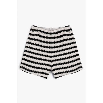 Pantaloni scurti din amestec de bumbac - in dungi