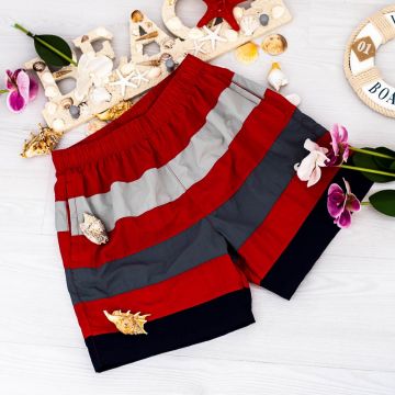 Pantaloni scurti plaja Barbati 2037 Rosu | King&Dragon