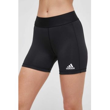 adidas Performance pantaloni scurți de antrenament Techfit culoarea negru, uni, medium waist FK0993