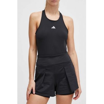 adidas Performance pantaloni scurți de antrenament Tennis Match culoarea negru, uni, high waist HZ4298