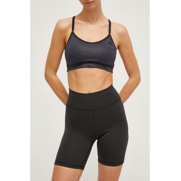 adidas Performance pantaloni scurți de yoga All Me Essentials culoarea negru, uni, medium waist IL7326