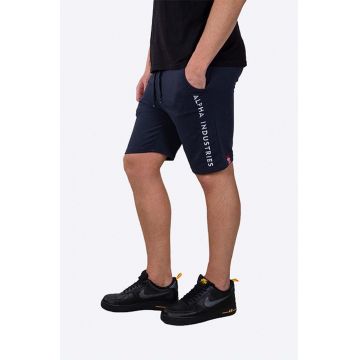 Alpha Industries pantaloni scurți Al Sweat bărbați, culoarea bleumarin 116365.07-navy