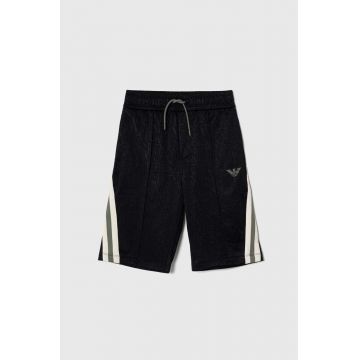 Emporio Armani pantaloni scurti copii culoarea albastru marin