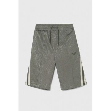 Emporio Armani pantaloni scurti copii culoarea gri