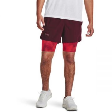 Pantaloni scurti barbati Under Armour Launch 5'' 2-In-1 1380886-600, XXL, Rosu