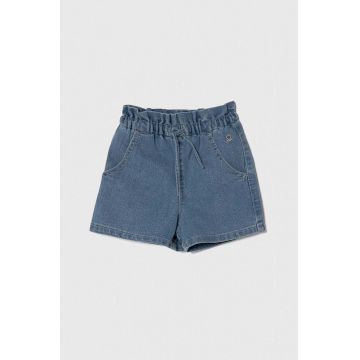 United Colors of Benetton pantaloni scurti din denim pentru copii neted, talie reglabila United Colors of Benetton pantaloni scurti din denim pentru copii neted, talie reglabila