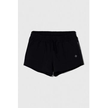 Abercrombie & Fitch pantaloni scurti copii culoarea negru, neted, talie reglabila Abercrombie & Fitch pantaloni scurti copii culoarea negru, neted, talie reglabila
