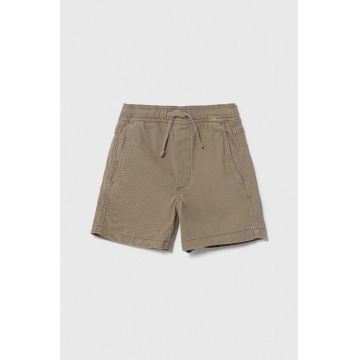 Abercrombie & Fitch pantaloni scurti copii culoarea verde, talie reglabila