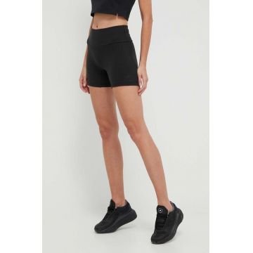 adidas pantaloni scurți femei, culoarea negru, uni, high waist IR8786