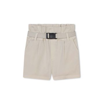 Dkny pantaloni scurti copii culoarea alb, neted