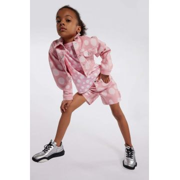 Marc Jacobs pantaloni scurti din denim pentru copii culoarea roz, modelator, talie reglabila