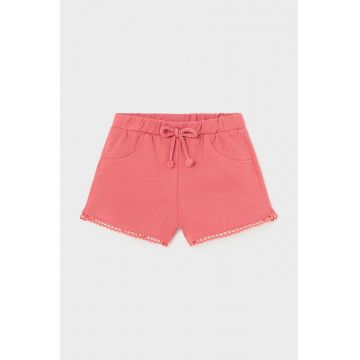 Mayoral pantaloni scurti bebe culoarea portocaliu, neted
