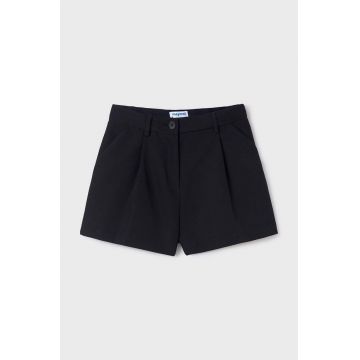 Mayoral pantaloni scurti copii culoarea negru, neted