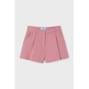 Mayoral pantaloni scurti copii culoarea roz, neted