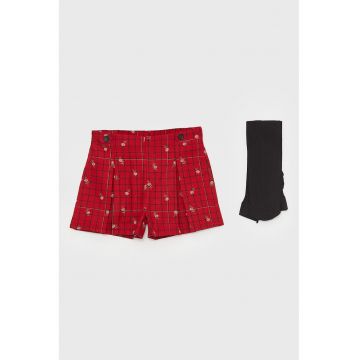Pantaloni scurti din amestec de bumbac cu model