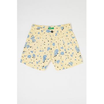 Pantaloni scurti din denim cu imprimeu floral
