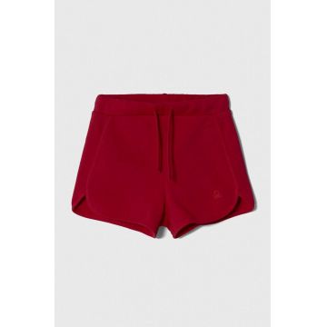United Colors of Benetton pantaloni scurți din bumbac pentru copii culoarea roz, neted, talie reglabila
