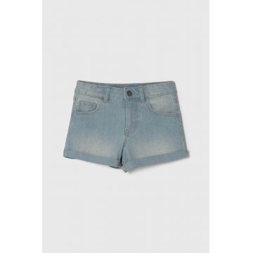 United Colors of Benetton pantaloni scurti din denim pentru copii neted, talie reglabila