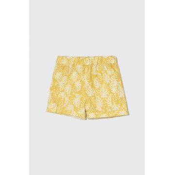 Jamiks pantaloni scurți din bumbac pentru copii culoarea galben