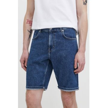 Karl Lagerfeld Jeans pantaloni scurti jeans barbati, culoarea albastru marin Karl Lagerfeld Jeans pantaloni scurti jeans barbati, culoarea albastru marin