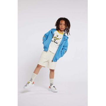 Kenzo Kids pantaloni scurti copii culoarea bej