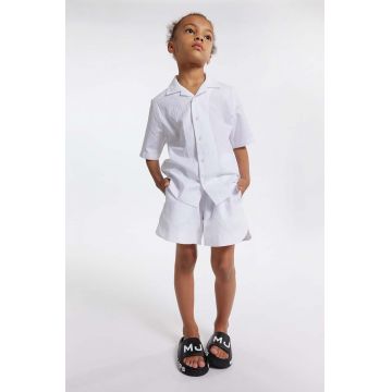 Marc Jacobs pantaloni scurți din bumbac pentru copii culoarea alb, neted