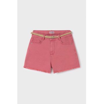 Mayoral pantaloni scurti copii culoarea roz, neted