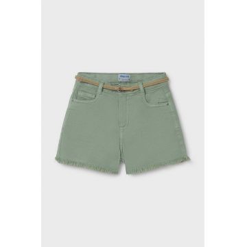 Mayoral pantaloni scurti copii culoarea verde, neted