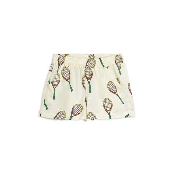 Mini Rodini pantaloni scurți copii Tennis culoarea alb, cu model