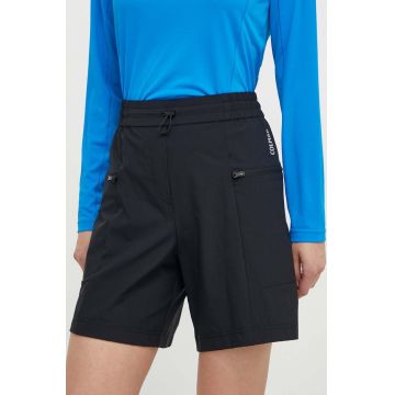 Colmar pantaloni scurți outdoor culoarea negru, neted, high waist