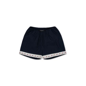 Konges Sløjd pantaloni scurți din bumbac pentru copii culoarea albastru marin, cu imprimeu