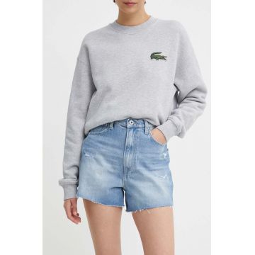 Pepe Jeans pantaloni scurti jeans femei, neted, high waist