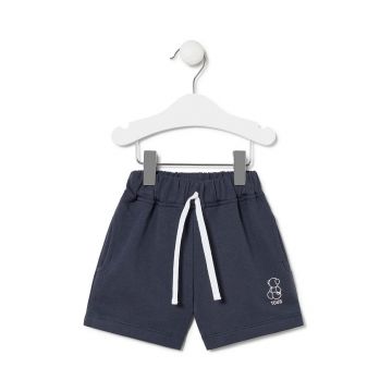 Tous pantaloni scurți din bumbac pentru bebeluși culoarea verde, neted