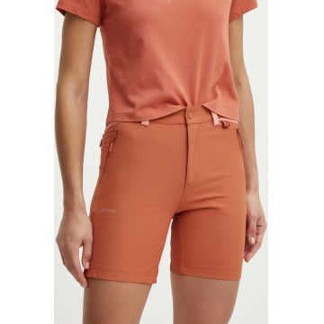 Viking pantaloni scurți outdoor Sequoia culoarea roz, neted, medium waist