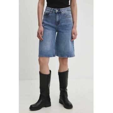 Answear Lab pantaloni scurti jeans femei, neted, high waist