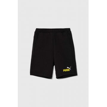 Puma pantaloni scurti copii culoarea negru, talie reglabila