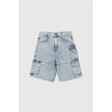Sisley pantaloni scurti din denim pentru copii talie reglabila