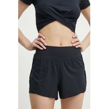 Under Armour pantaloni scurți de antrenament Flex culoarea negru, neted, high waist