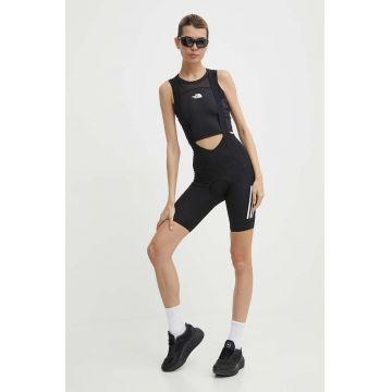 adidas Performance pantaloni scurți de ciclism culoarea negru, cu imprimeu, high waist, IP9962