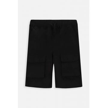 Coccodrillo pantaloni scurți din bumbac pentru copii culoarea negru