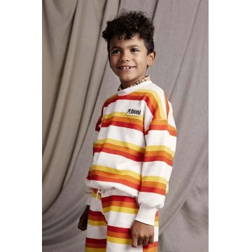 Mini Rodini pantaloni scurți din bumbac pentru copii Stripe culoarea portocaliu, modelator